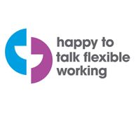 Happy to talk flexible working logo