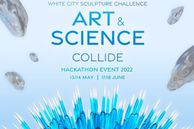 Promotion graphic for When Art and Science Collide Hackathon