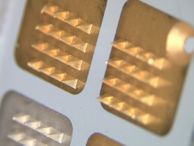 close-up of novel microneedles developed by CAMO researchers