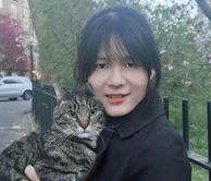 Feifei Ren and her cat
