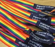 An image of the rainbow lanyards