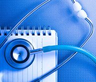 stethoscope and notepad