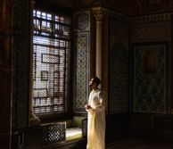 Riad photographed in the Arab Hall at Leighton House Museum.