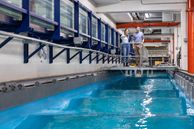 Long flume hydrodynamics lab