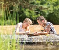 Two young girls and Silwood for bug day