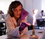 Student in the lab