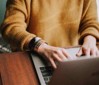 Student applying on a laptop 