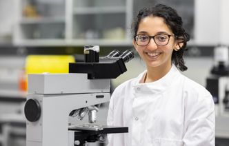 A woman working in a laboratory
