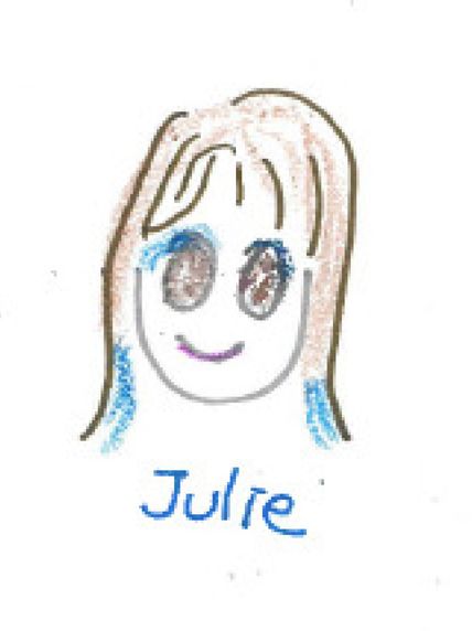 Cartoon drawing of Julie McCann