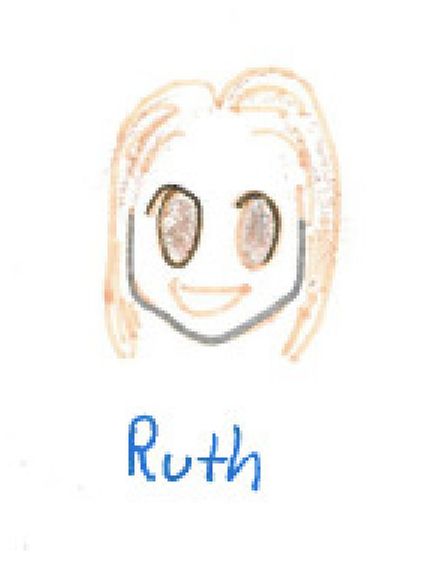 Cartoon drawing of Ruth Misener
