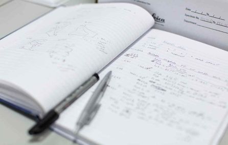 Image of a lab book for illustration only