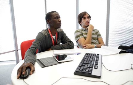Students in the Central Library
