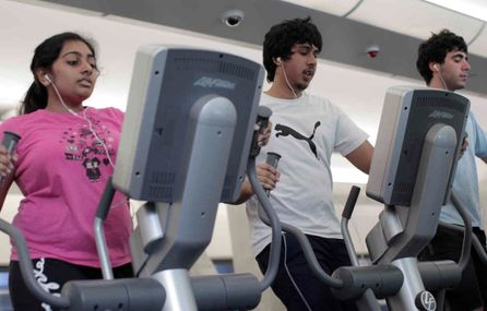 People on treadmills at Ethos Sports Center