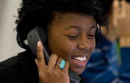 Woman on telephone