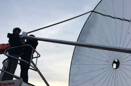 Sophia Hausseners solar concentrator dish at EPFL