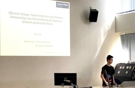 Hao Yan presents a talk