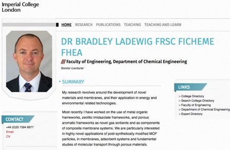 Dr Bradley Ladewig's PWP page