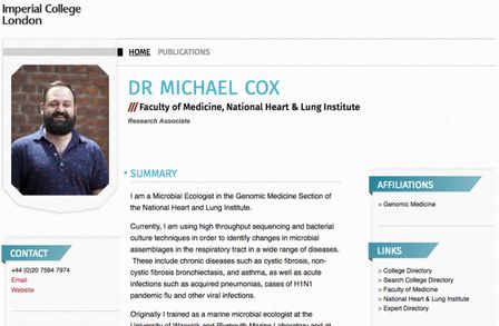 Dr Michael Cox's PWP page