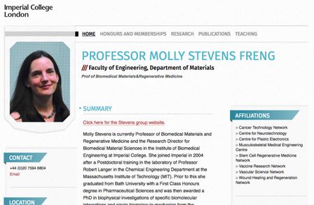 Professor Molly Stevens' PWP page