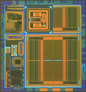 Microphotograph of a chip design