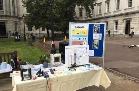 Our stall positioned in the beautiful UCL forecourt