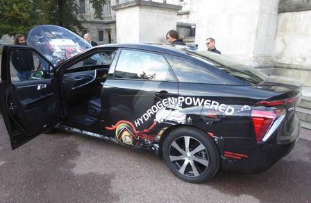 A hydrogen powered car attended the festival and attracted a lot of attention