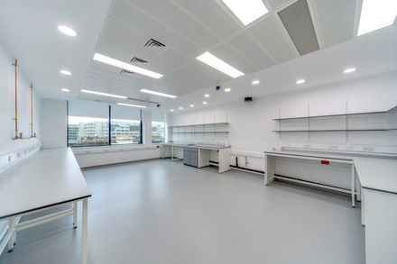 View of clean lab at scale space