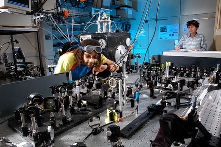 student working on equipment in Astra