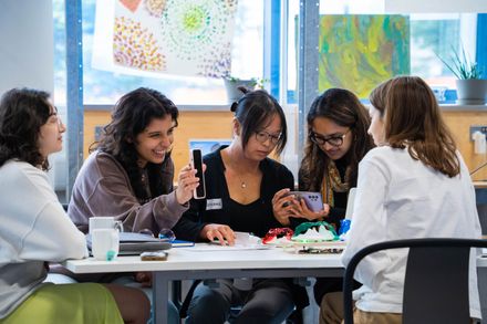 Students talking to each other