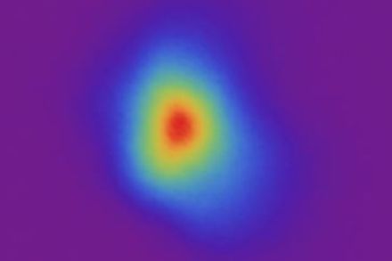 A cloud of laser cooled atoms held in a Magneto Optical Trap