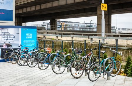 Cycle rack at White City Campus