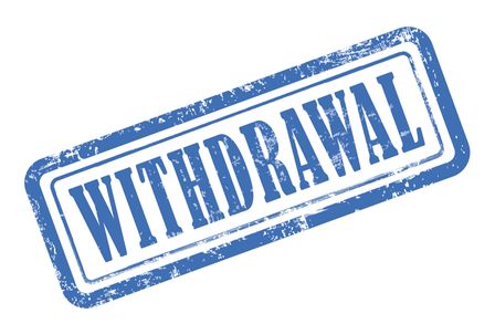 Withdrawal stamp