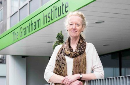 Joanna Haigh in front of the Grantham Institute