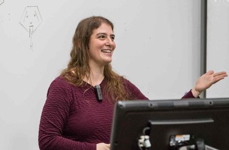 Photo of Karen Polizzi giving her talk