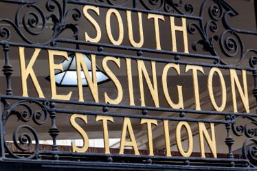 South Kensington Tube station sign