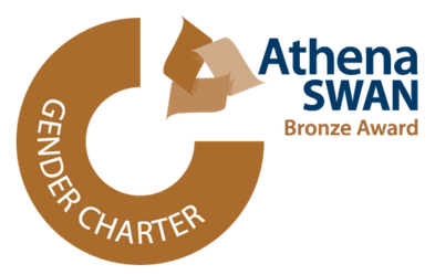 The Athena SWAN Bronze Award gender charter logo - bronze coloured.