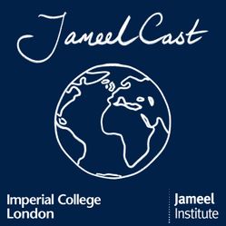 A line drawing of the globe with the title JameelCast