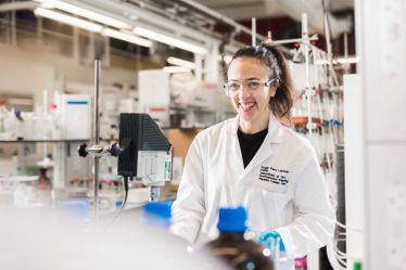 Student in a lab