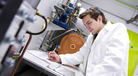 Student working in the lab