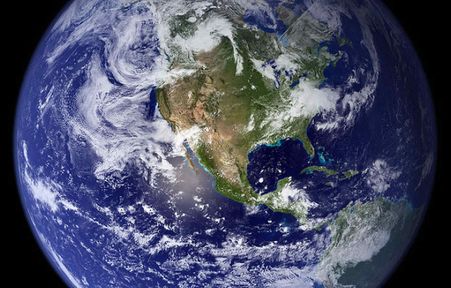 Satellite image of Earth courtesy NASA