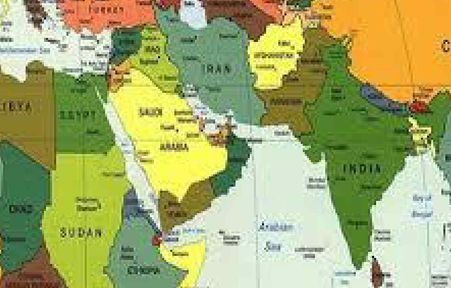 Middle East and South Asia map