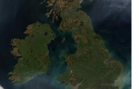 Satellite image of the UK courtesy NASA