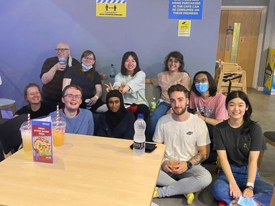 Trampoline park after lab cleaning day