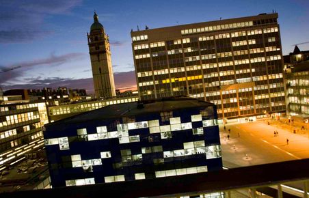 Imperial College at night