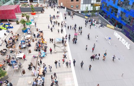 South Ken campus from above during Welcome Week