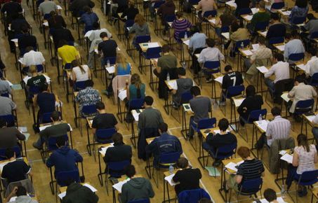 Students sitting an exam