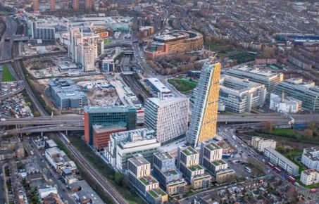 Aerial view of White City Campus