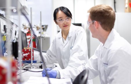 Students working in lab