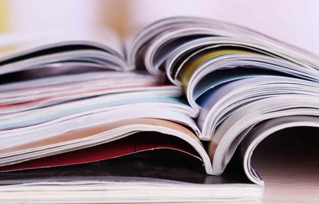 Journals on a table