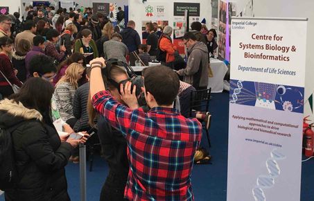 The Centre for Systems Biology and Bioinformatics stand at the Imperial Festival